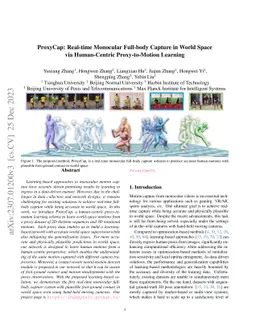ProxyCap: Real-time Monocular Full-body Capture in World Space via
  Human-Centric Proxy-to-Motion Learning