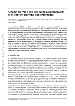 Schema-learning and rebinding as mechanisms of in-context learning and
  emergence