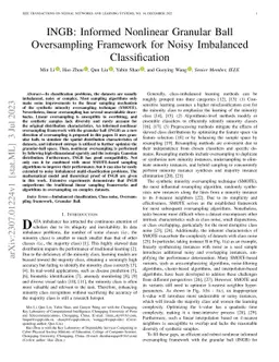 INGB: Informed Nonlinear Granular Ball Oversampling Framework for Noisy
  Imbalanced Classification