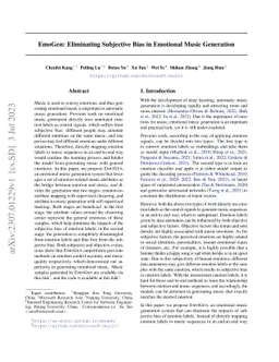 EmoGen: Eliminating Subjective Bias in Emotional Music Generation