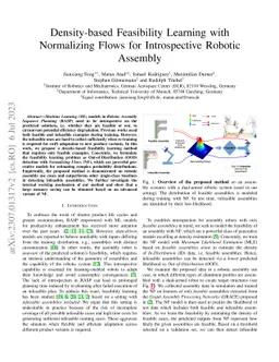 Density-based Feasibility Learning with Normalizing Flows for
  Introspective Robotic Assembly