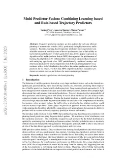 Multi-Predictor Fusion: Combining Learning-based and Rule-based
  Trajectory Predictors