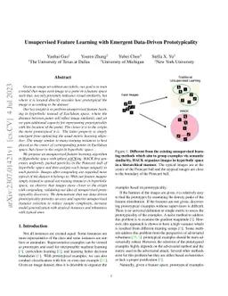 Unsupervised Feature Learning with Emergent Data-Driven Prototypicality