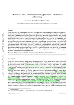 A Review of Driver Gaze Estimation and Application in Gaze Behavior
  Understanding