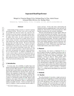 Separated RoadTopoFormer