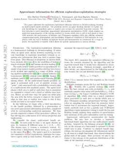 Approximate information for efficient exploration-exploitation
  strategies
