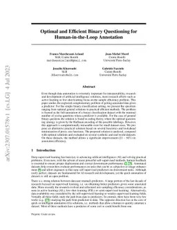 Optimal and Efficient Binary Questioning for Human-in-the-Loop
  Annotation