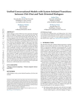 Unified Conversational Models with System-Initiated Transitions between
  Chit-Chat and Task-Oriented Dialogues