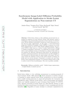 Synchronous Image-Label Diffusion Probability Model with Application to
  Stroke Lesion Segmentation on Non-contrast CT