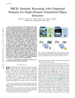 SRCD: Semantic Reasoning with Compound Domains for Single-Domain
  Generalized Object Detection