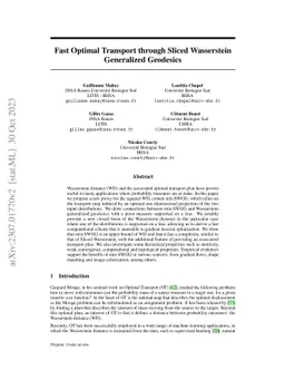 Fast Optimal Transport through Sliced Wasserstein Generalized Geodesics
