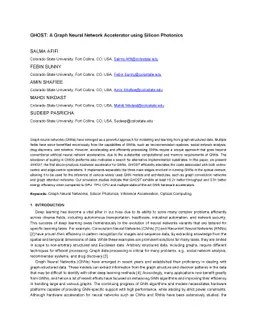 GHOST: A Graph Neural Network Accelerator using Silicon Photonics