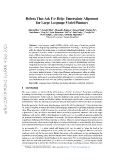 Robots That Ask For Help: Uncertainty Alignment for Large Language Model
  Planners