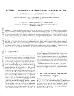 FEMDA: Une méthode de classification robuste et flexible