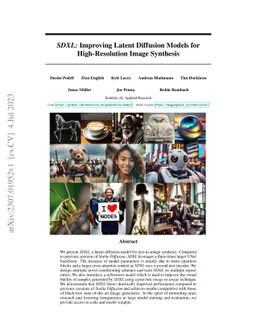 SDXL: Improving Latent Diffusion Models for High-Resolution Image
  Synthesis