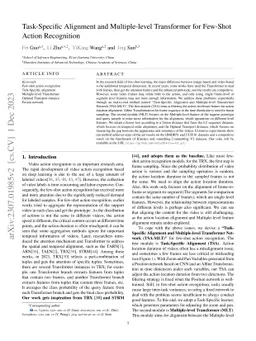 Task-Specific Alignment and Multiple Level Transformer for Few-Shot
  Action Recognition