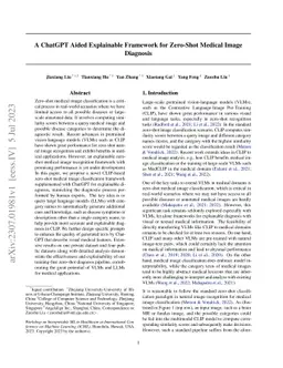A ChatGPT Aided Explainable Framework for Zero-Shot Medical Image
  Diagnosis