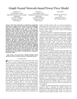 Graph Neural Network-based Power Flow Model
