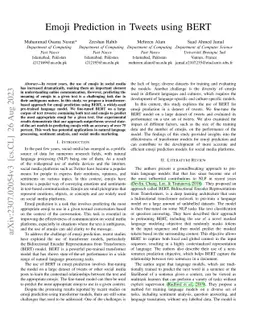 Emoji Prediction in Tweets using BERT