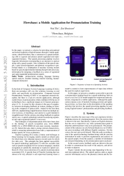 Flowchase: a Mobile Application for Pronunciation Training