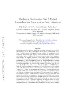 Combating Confirmation Bias: A Unified Pseudo-Labeling Framework for Entity Alignment