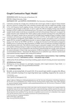 Graph Contrastive Topic Model