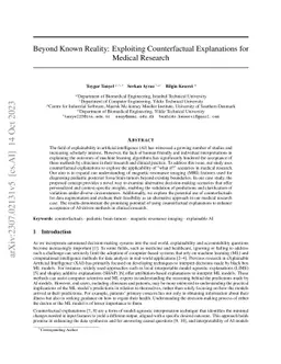 Beyond Known Reality: Exploiting Counterfactual Explanations for Medical
  Research