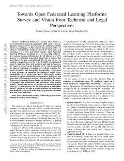 Towards Open Federated Learning Platforms: Survey and Vision from
  Technical and Legal Perspectives