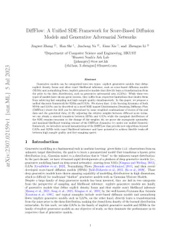 DiffFlow: A Unified SDE Framework for Score-Based Diffusion Models and
  Generative Adversarial Networks