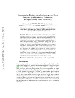 Harmonizing Feature Attributions Across Deep Learning Architectures:
  Enhancing Interpretability and Consistency