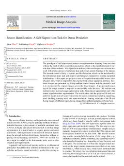 Source Identification: A Self-Supervision Task for Dense Prediction