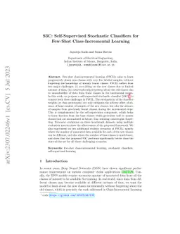 S3C: Self-Supervised Stochastic Classifiers for Few-Shot
  Class-Incremental Learning