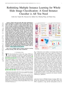 Rethinking Multiple Instance Learning for Whole Slide Image
  Classification: A Good Instance Classifier is All You Need