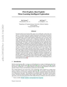 First-Explore, then Exploit: Meta-Learning Intelligent Exploration