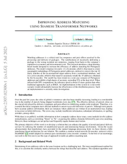 Improving Address Matching using Siamese Transformer Networks