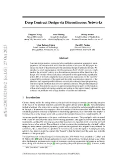 Deep Contract Design via Discontinuous Networks