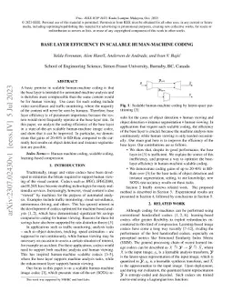 Base Layer Efficiency in Scalable Human-Machine Coding