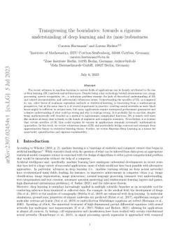 Transgressing the boundaries: towards a rigorous understanding of deep
  learning and its (non-)robustness