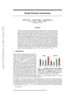 Elastic Decision Transformer