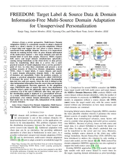 FREEDOM: Target Label & Source Data & Domain Information-Free
  Multi-Source Domain Adaptation for Unsupervised Personalization