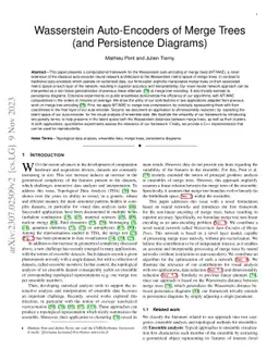 Wasserstein Auto-Encoders of Merge Trees (and Persistence Diagrams)