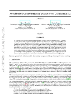 Automating Computational Design with Generative AI