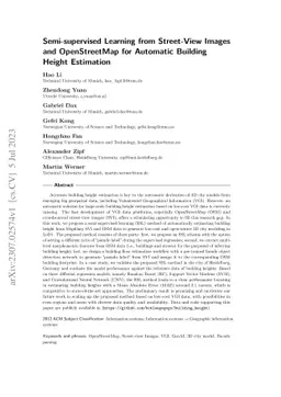 Semi-supervised Learning from Street-View Images and OpenStreetMap for
  Automatic Building Height Estimation