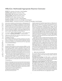 MRecGen: Multimodal Appropriate Reaction Generator