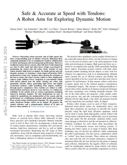 Safe & Accurate at Speed with Tendons: A Robot Arm for Exploring Dynamic
  Motion