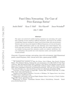 Panel Data Nowcasting: The Case of Price-Earnings Ratios
