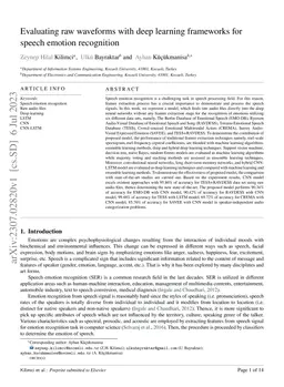Evaluating raw waveforms with deep learning frameworks for speech
  emotion recognition