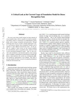 A Critical Look at the Current Usage of Foundation Model for Dense
  Recognition Task