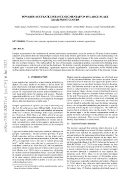 Towards accurate instance segmentation in large-scale LiDAR point clouds