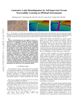 Contrastive Label Disambiguation for Self-Supervised Terrain
  Traversability Learning in Off-Road Environments
